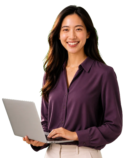 Malaysian business professional reviewing Odoo ERP on a laptop