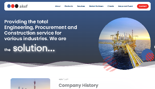 Akef website, a web design Malaysia portfolio project