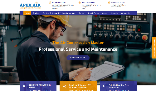 Apex Air website, a web design Malaysia portfolio project