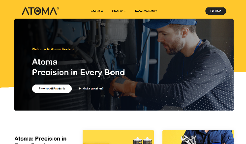 Atoma Sealants website, a web design Malaysia portfolio project