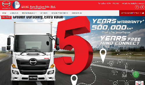 Auto Skyline website, a web design Malaysia portfolio project