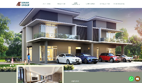 Binaik website, a web design Malaysia portfolio project