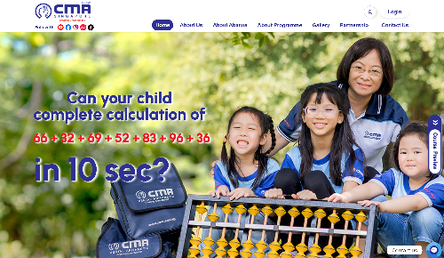 CMA website, a web design Malaysia portfolio project