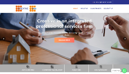 Creative Hubs website, a web design Malaysia portfolio project