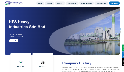 HFS Heavy website, a web design Malaysia portfolio project