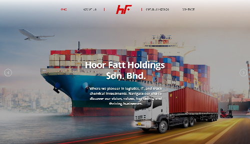 Hoorfatt Holdings website, a web design Malaysia portfolio project