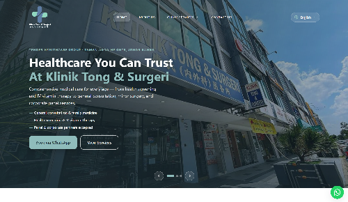 Klinik Tong website, a web design Malaysia portfolio project