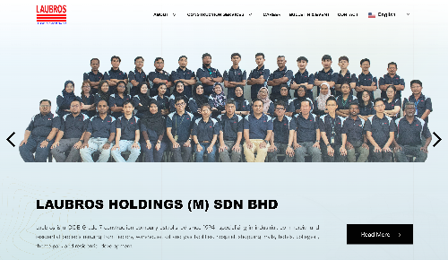 Laubros website, a web design Malaysia portfolio project