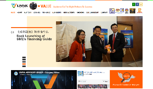 Liviva website, a web design Malaysia portfolio project