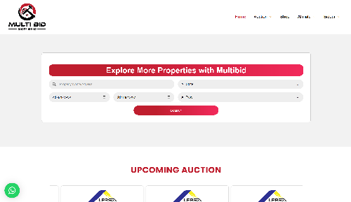Multibid Auctions website, a web design Malaysia portfolio project