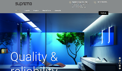 Suprema website, a web design Malaysia portfolio project