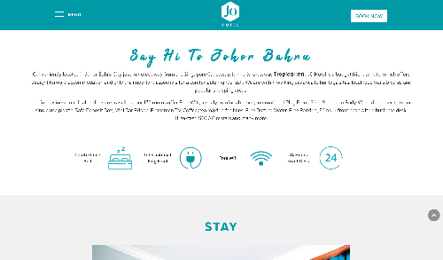 The Jo Hotel website, a web design Malaysia portfolio project