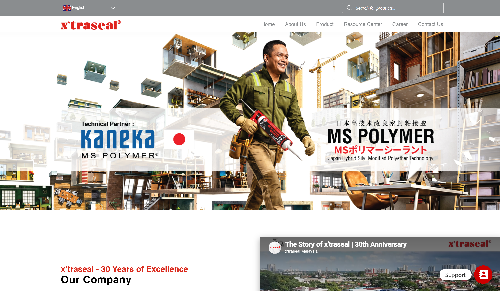 Xtraseal website, a web design Malaysia portfolio project